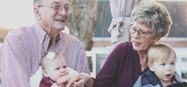 Grandparents with grandchildren.